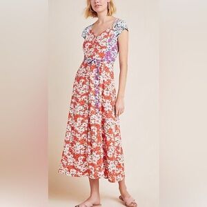 Anthropologie Maeve Floral Multicolor Dress